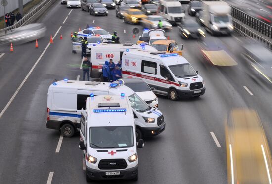 ДТП на Киевском шоссе в Москве