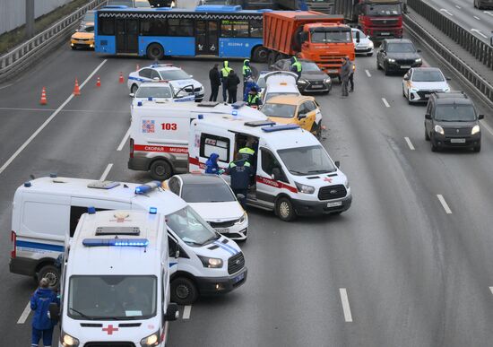 ДТП на Киевском шоссе в Москве