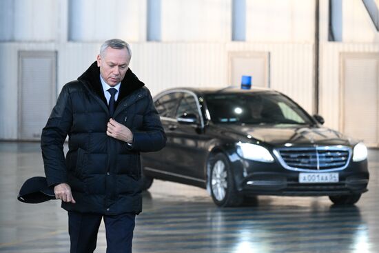 Строительство ангара в аэропорту Толмачево