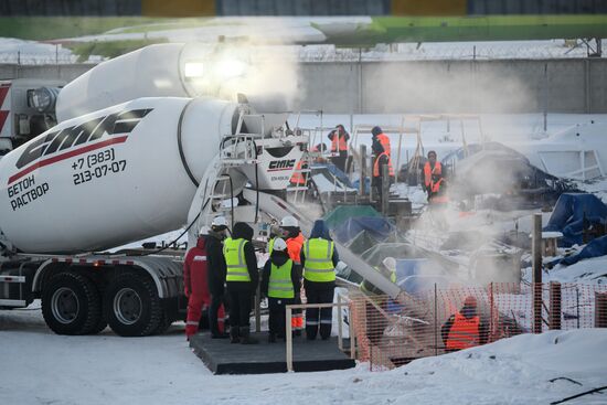 Строительство ангара в аэропорту Толмачево