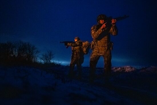 Боевое слаживание военнослужащих спецназа "Ахмат"