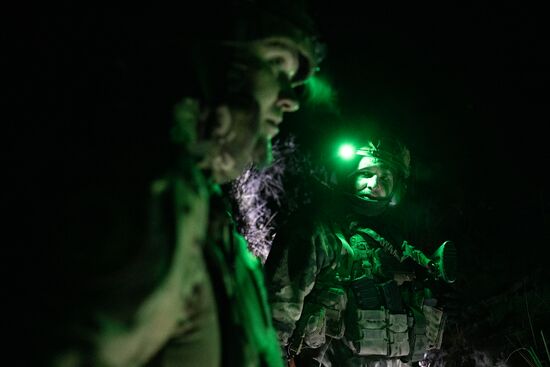 Боевое слаживание военнослужащих спецназа "Ахмат"