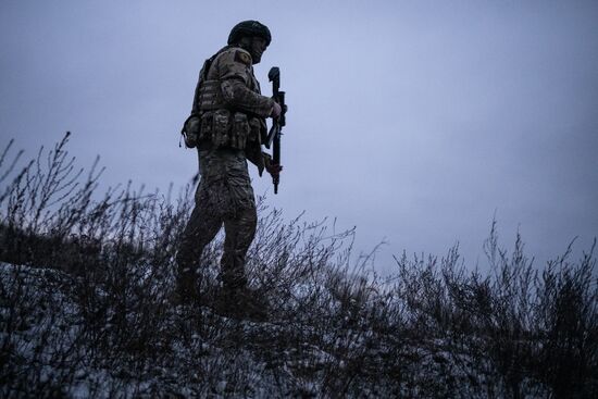 Боевое слаживание военнослужащих спецназа "Ахмат"