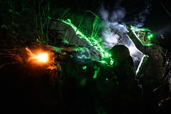 Боевое слаживание военнослужащих спецназа "Ахмат"