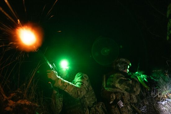 Боевое слаживание военнослужащих спецназа "Ахмат"