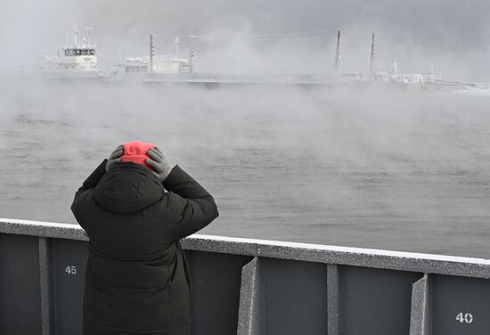 Работа переправ через Енисей