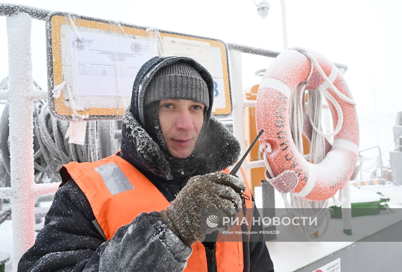 Работа переправ через Енисей