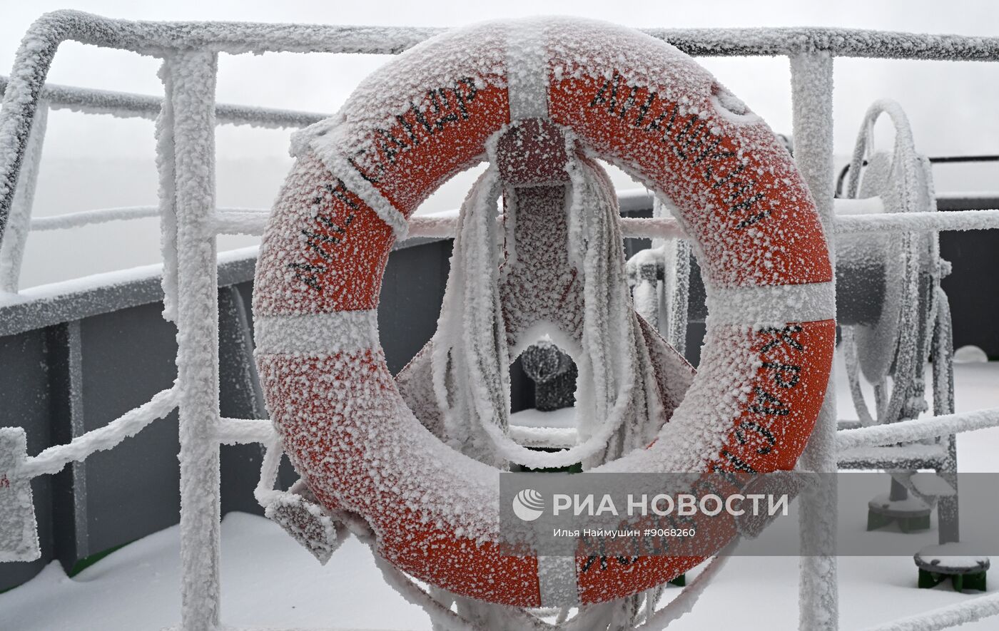 Работа переправ через Енисей