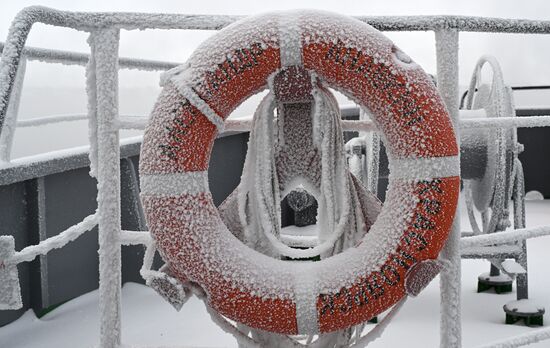 Работа переправ через Енисей