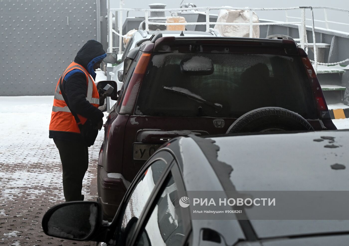 Работа переправ через Енисей