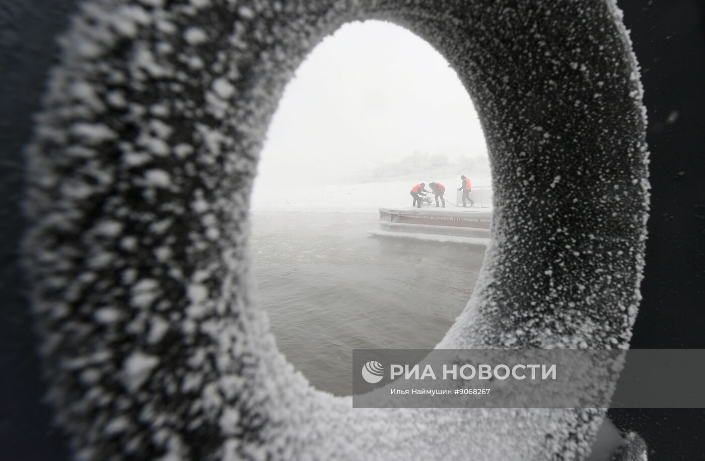 Работа переправ через Енисей