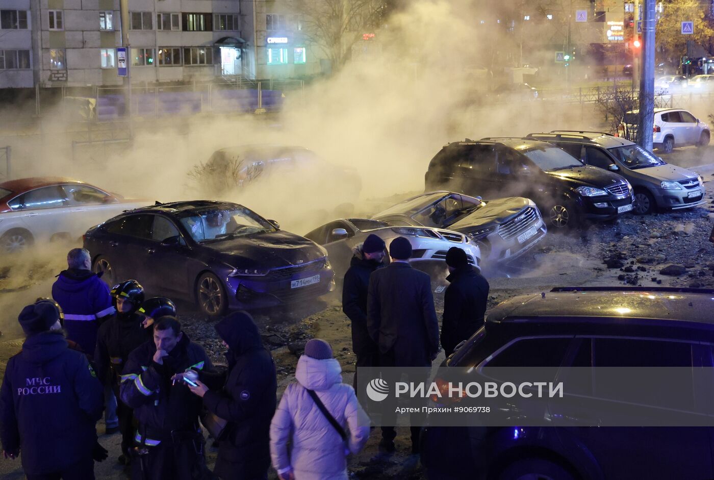 Авария на трубопроводе в Санкт-Петербурге
