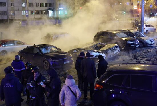 Авария на трубопроводе в Санкт-Петербурге