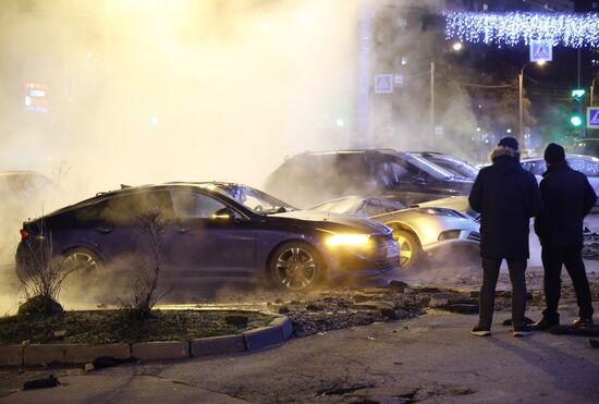 Авария на трубопроводе в Санкт-Петербурге