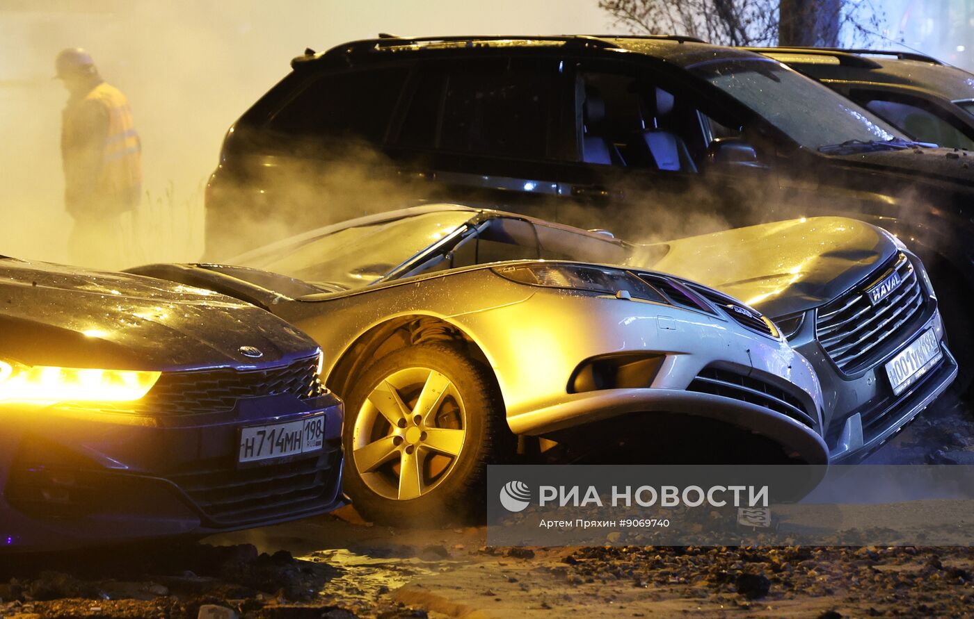 Авария на трубопроводе в Санкт-Петербурге