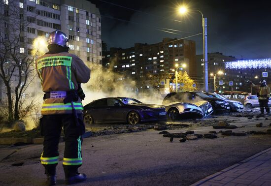 Авария на трубопроводе в Санкт-Петербурге
