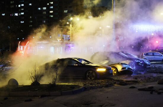 Авария на трубопроводе в Санкт-Петербурге