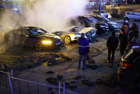 Авария на трубопроводе в Санкт-Петербурге