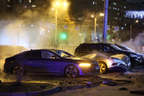 Авария на трубопроводе в Санкт-Петербурге