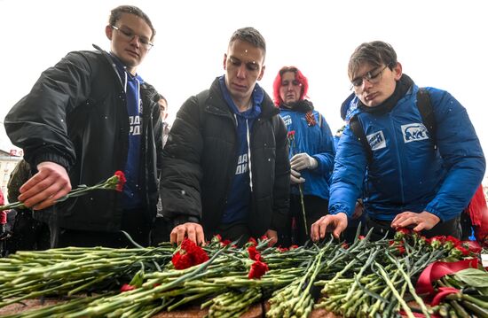 Акция в Москве в День памяти журналистов, погибших при исполнении профессиональных обязанностей