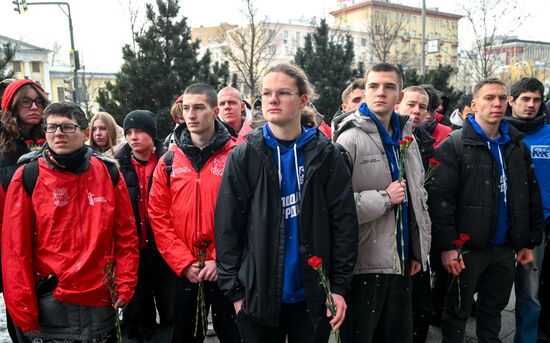 Акция в Москве в День памяти журналистов, погибших при исполнении профессиональных обязанностей