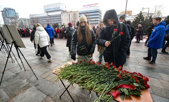 Акция в Москве в День памяти журналистов, погибших при исполнении профессиональных обязанностей