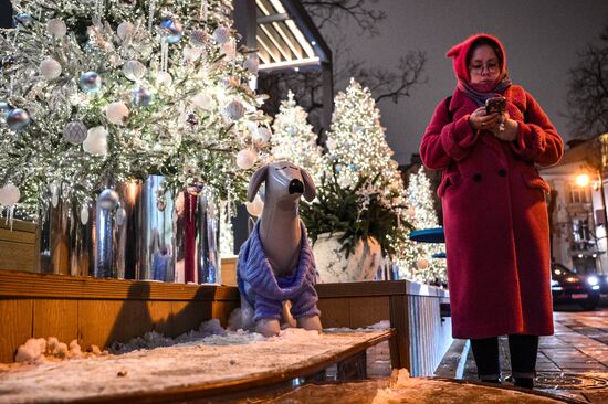 Предновогоднее украшение Москвы 
