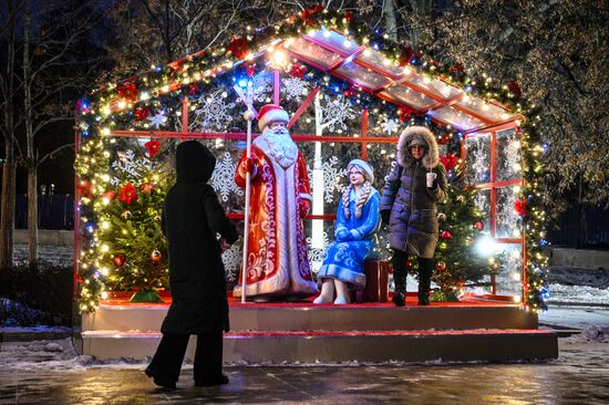 Предновогоднее украшение Москвы 