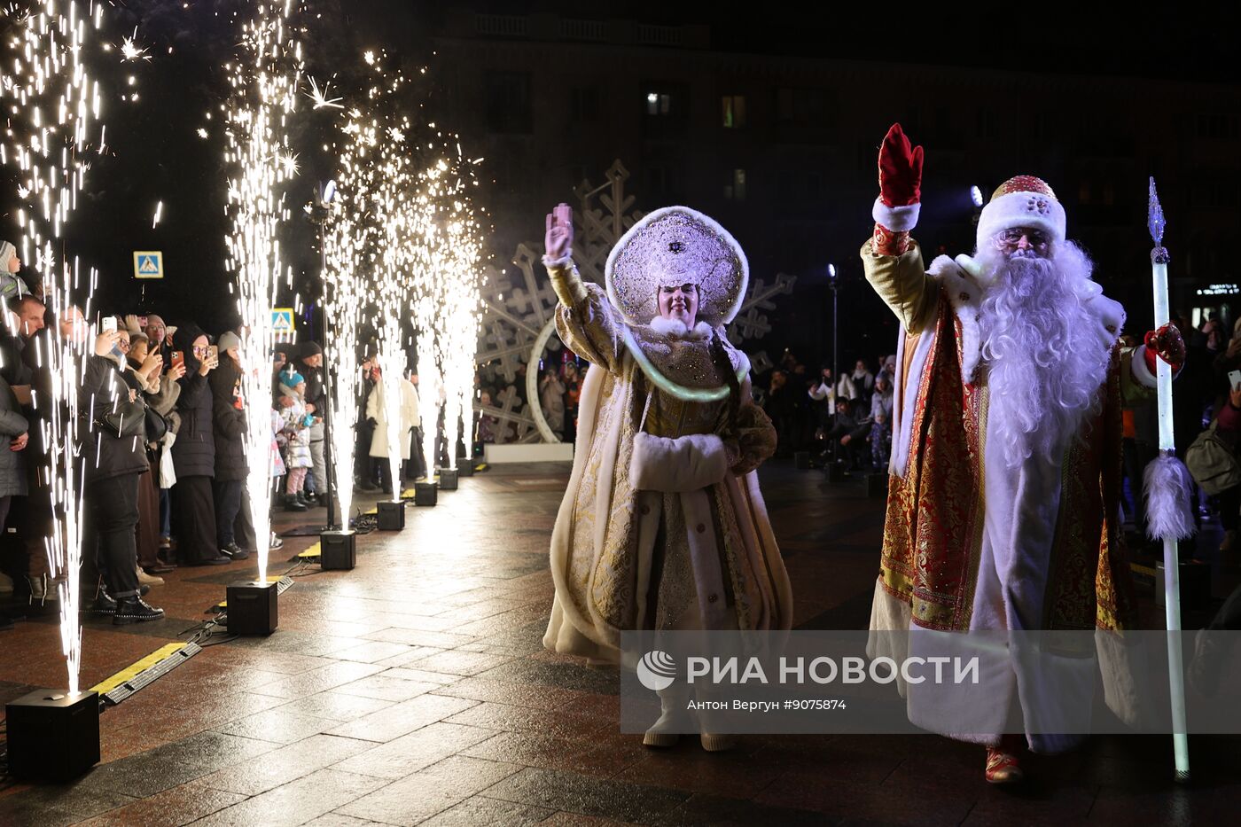 Встреча Деда Мороза на ж/д вокзале в Белгороде