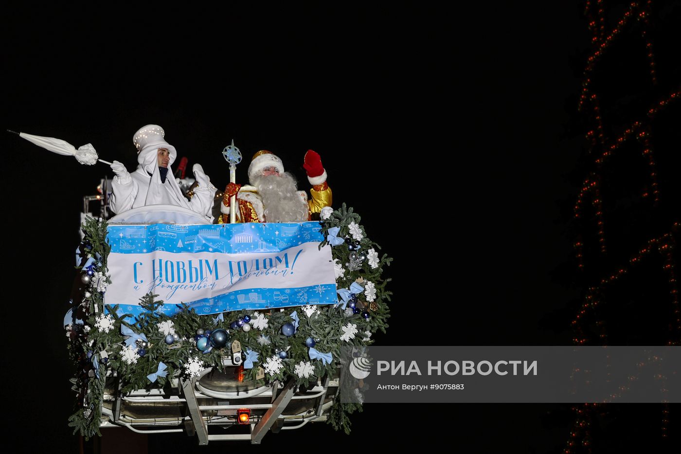 Встреча Деда Мороза на ж/д вокзале в Белгороде