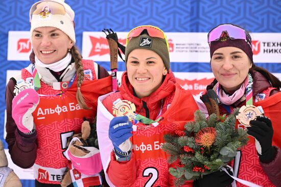 Биатлон. 3 этап. Кубок Содружества. Женщины. 12.5 км. Масс-cтарт