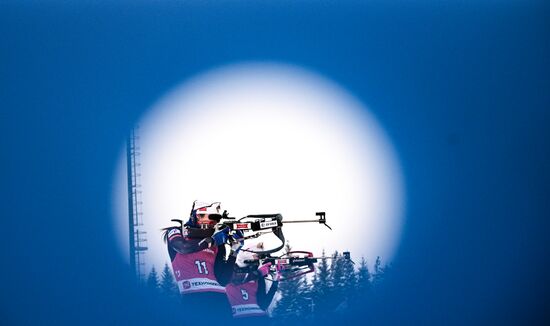 Биатлон. 3 этап. Кубок Содружества. Женщины. 12.5 км. Масс-cтарт