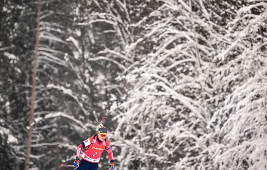 Биатлон. 3 этап. Кубок Содружества. Женщины. 12.5 км. Масс-cтарт