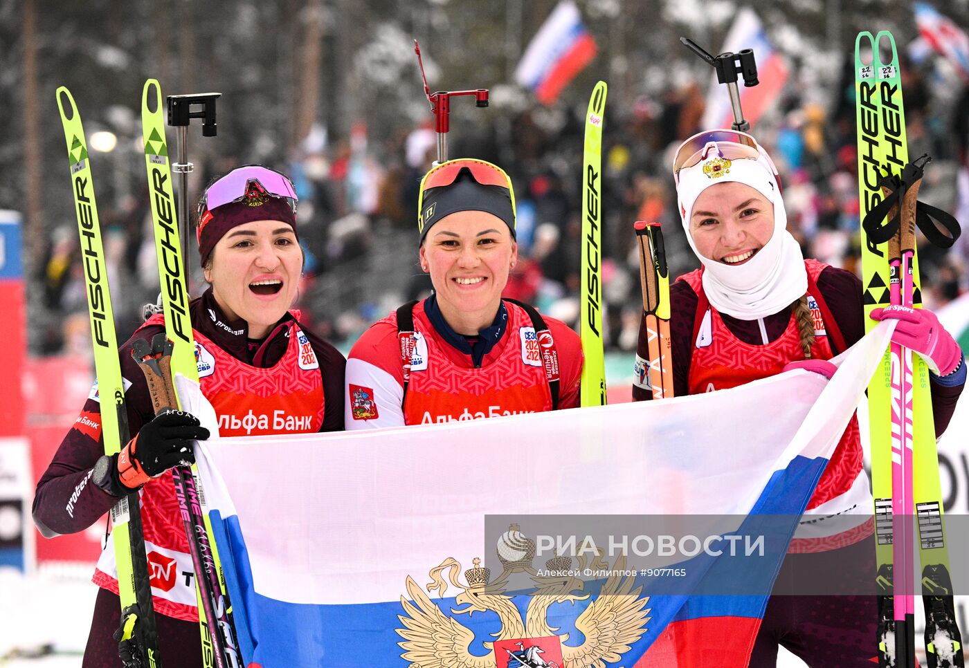 Биатлон. 3 этап. Кубок Содружества. Женщины. 12.5 км. Масс-cтарт
