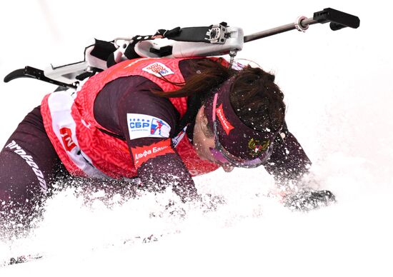 Биатлон. 3 этап. Кубок Содружества. Женщины. 12.5 км. Масс-cтарт