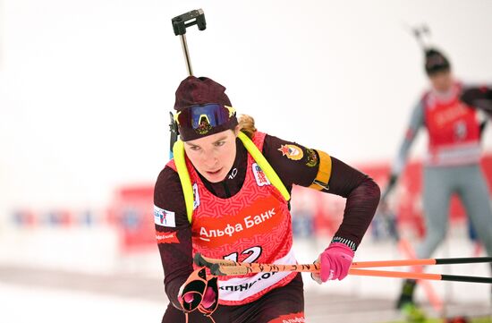 Биатлон. 3 этап. Кубок Содружества. Женщины. 12.5 км. Масс-cтарт