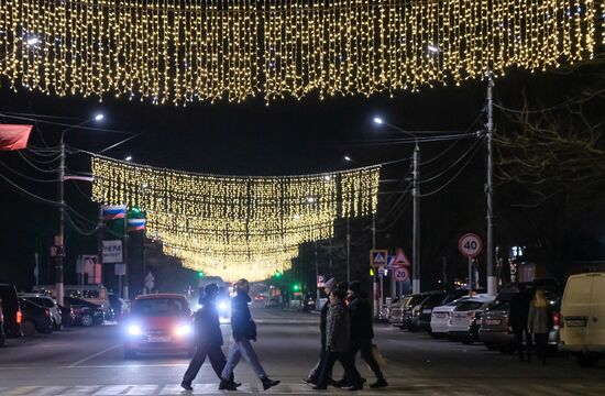 Новогоднее украшение Мелитополя