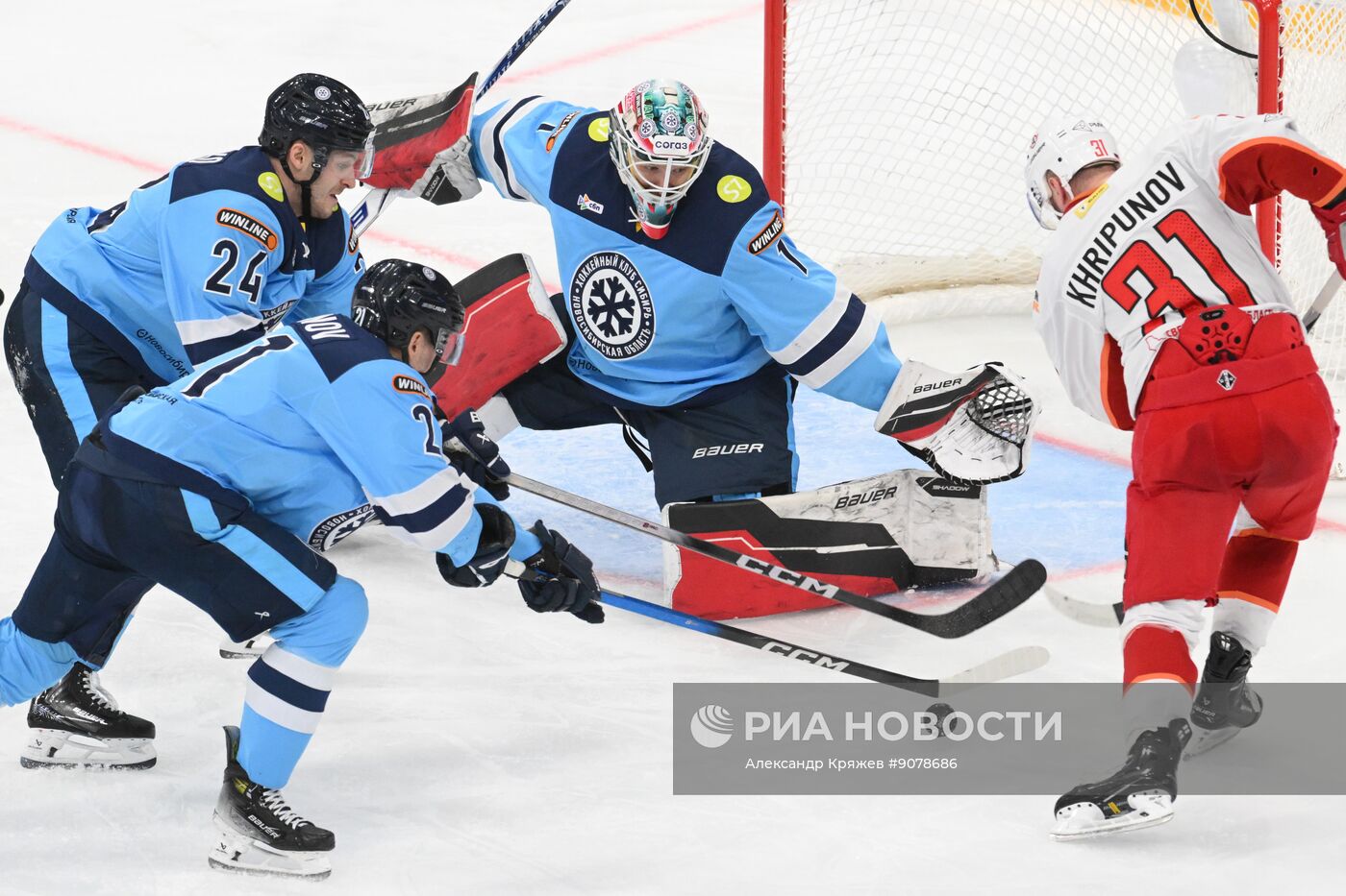 Хоккей. КХЛ. "Сибирь" (Новосибирск) - "Автомобилист" (Екатеринбург)