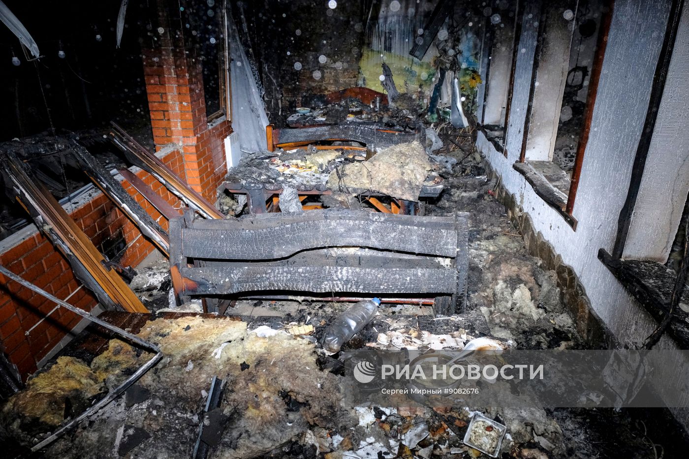 Последствия атаки БПЛА ВСУ на поселок Хорлы в Херсонской области