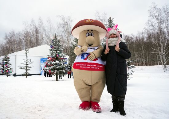 Забег лучших лыжников и биатлонистов "Гонка чемпионов". День первый
