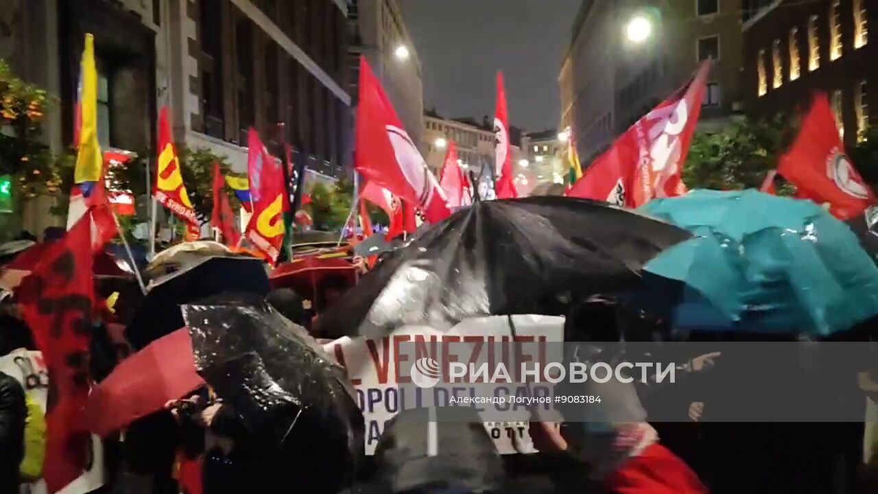 Митинг в Риме в поддержку Венесуэлы