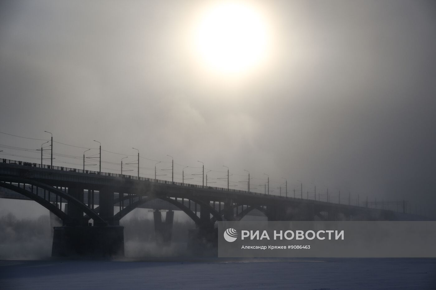 Морозная погода в Новосибирске