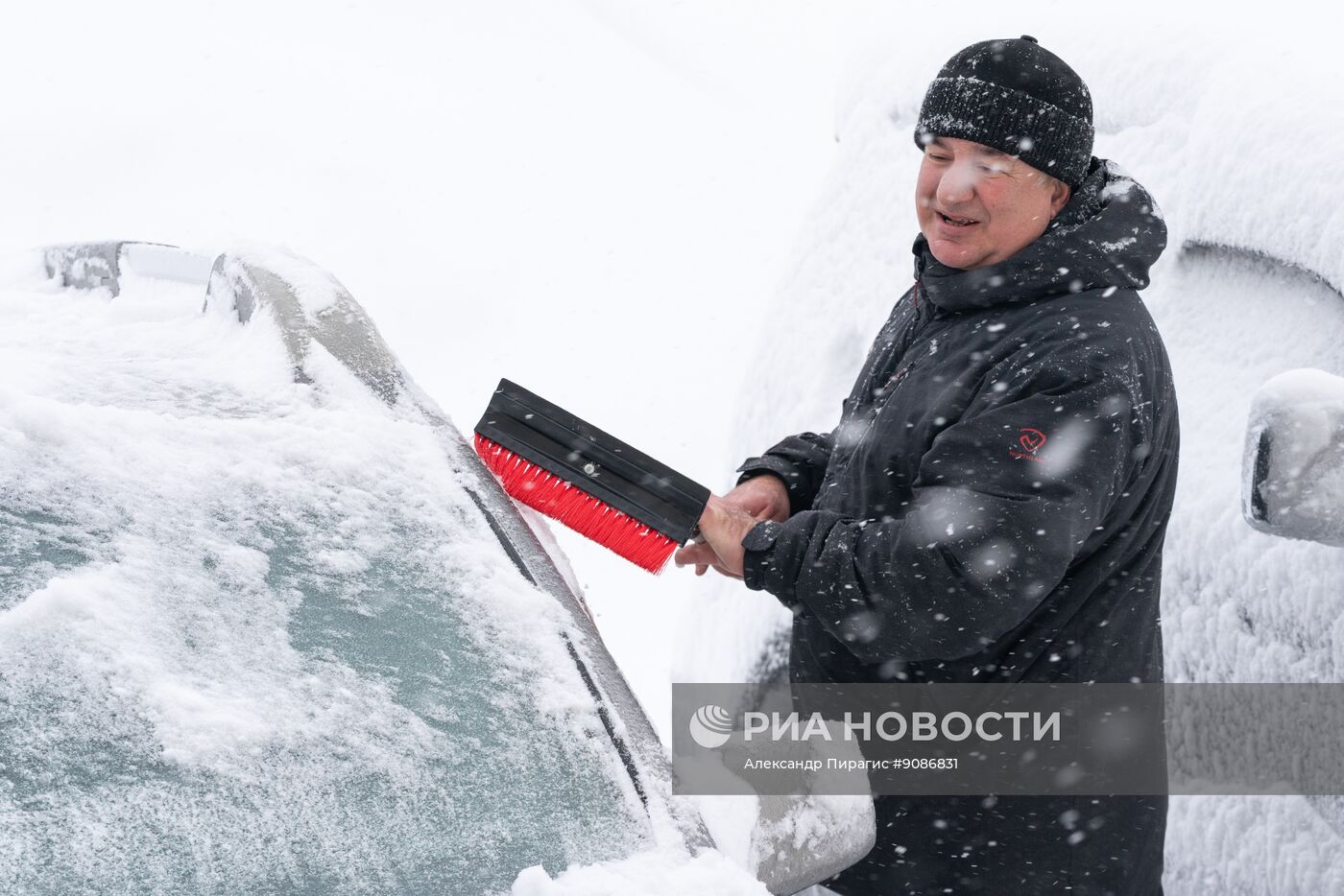 Снегопад в Петропавловске-Камчатском