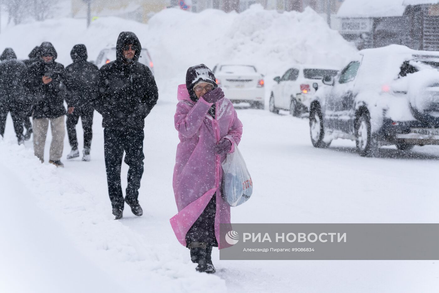 Снегопад в Петропавловске-Камчатском