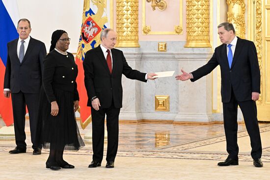 Президент Владимир Путин принял верительные грамоты у вновь прибывших послов иностранных государств