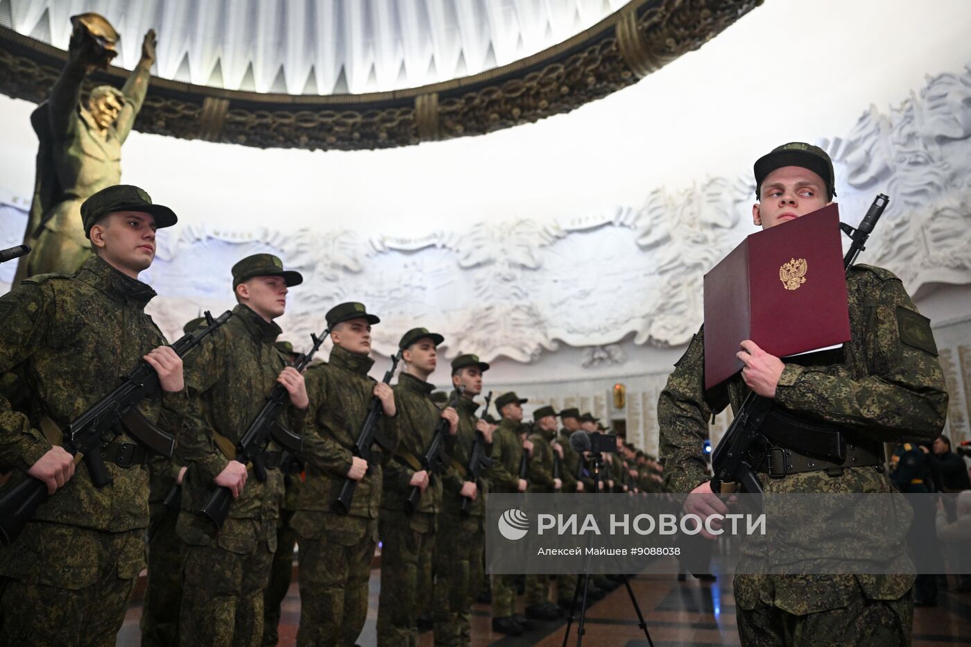 Присяга новобранцев 154-го Преображенского полка