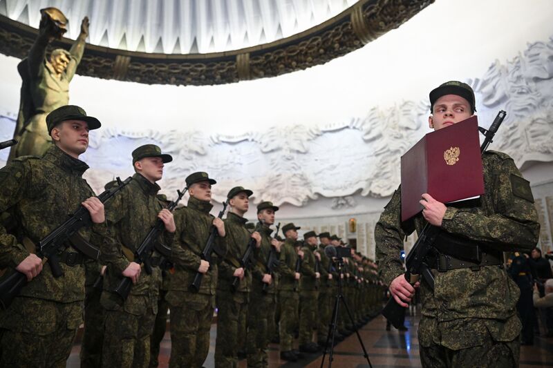 Присяга новобранцев 154-го Преображенского полка