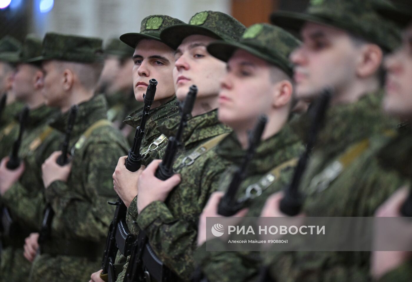 Присяга новобранцев 154-го Преображенского полка