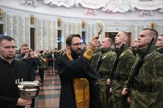 Присяга новобранцев 154-го Преображенского полка