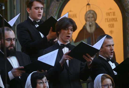 Рождественский хоровой собор в Главном храме Вооруженных сил РФ в Подмосковье